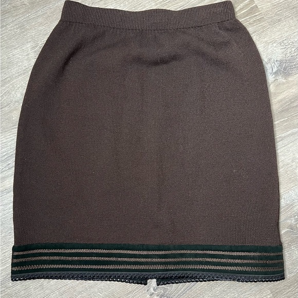 St. John Collection by Marie Gray Brown Wool Blend Skirt- 6 - Picture 1 of 9